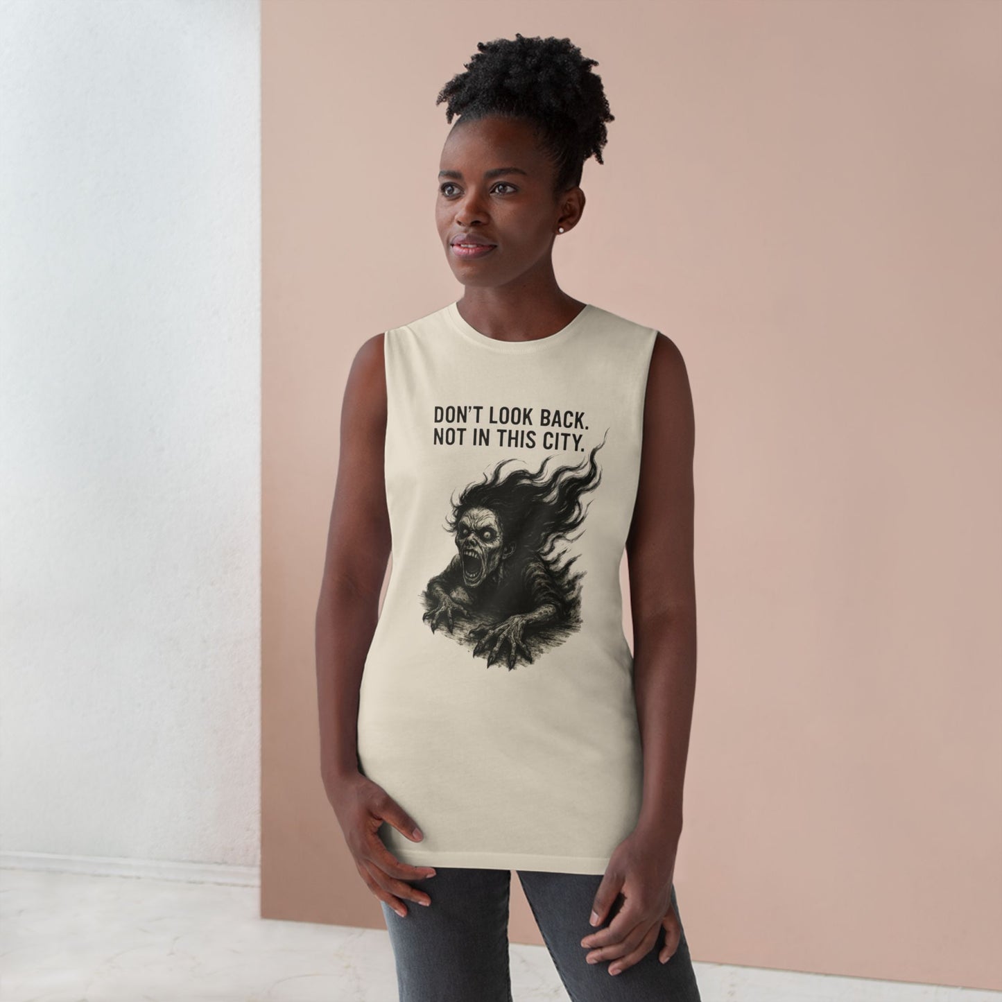 Chilling Unisex Barnard Tank - Horror Fan Gift, Graphic Tank Top, Casual Summer Wear, Spooky Apparel, Unisex Streetwear