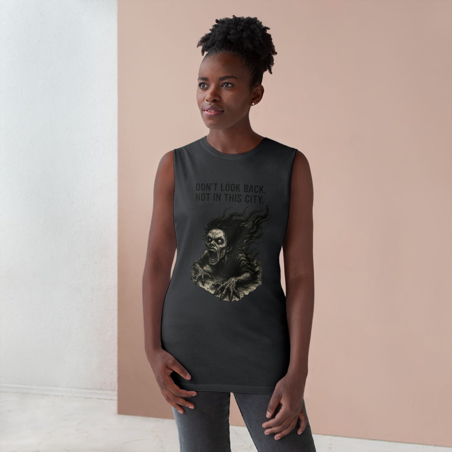 Chilling Unisex Barnard Tank - Horror Fan Gift, Graphic Tank Top, Casual Summer Wear, Spooky Apparel, Unisex Streetwear