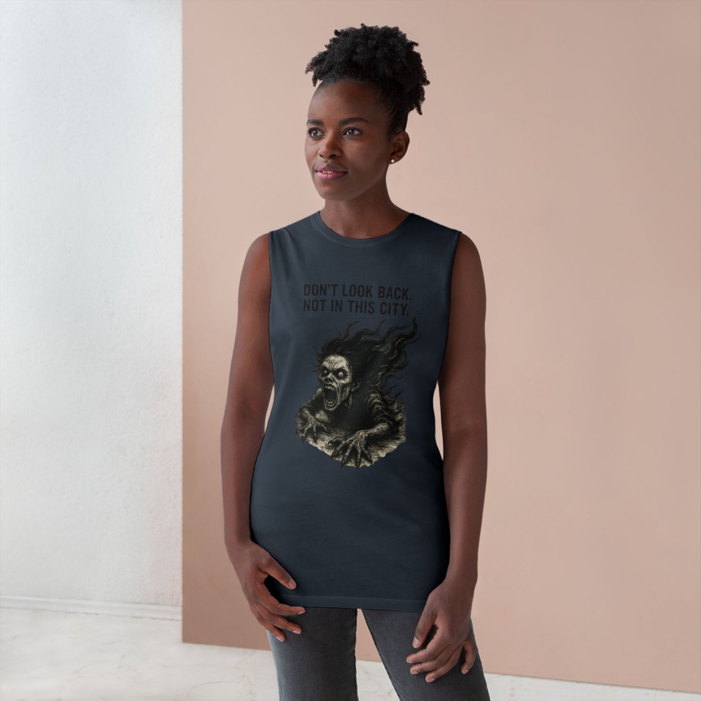 Chilling Unisex Barnard Tank - Horror Fan Gift, Graphic Tank Top, Casual Summer Wear, Spooky Apparel, Unisex Streetwear