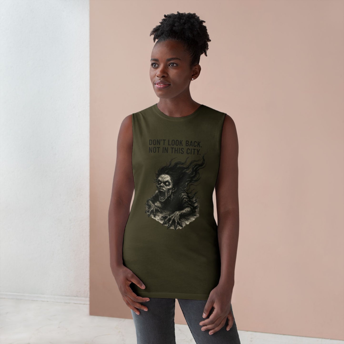 Chilling Unisex Barnard Tank - Horror Fan Gift, Graphic Tank Top, Casual Summer Wear, Spooky Apparel, Unisex Streetwear