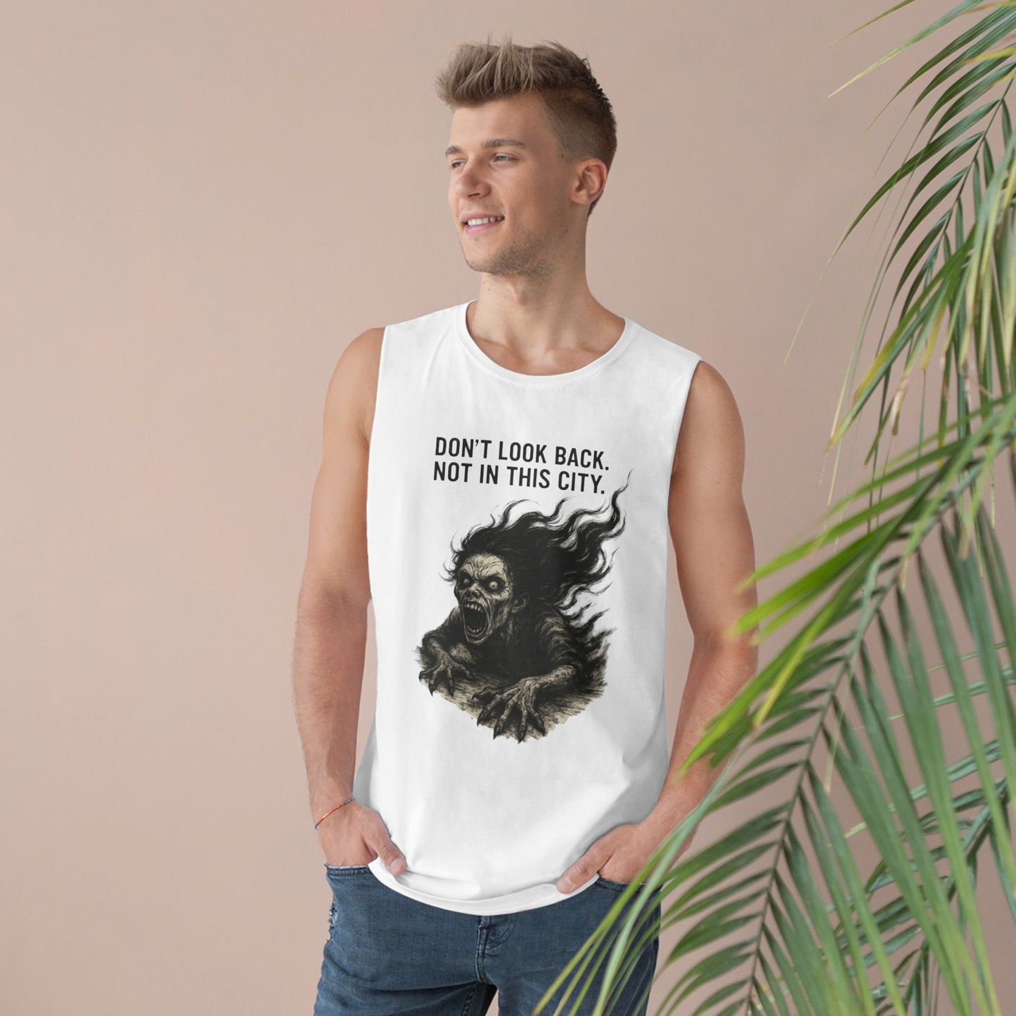 Chilling Unisex Barnard Tank - Horror Fan Gift, Graphic Tank Top, Casual Summer Wear, Spooky Apparel, Unisex Streetwear