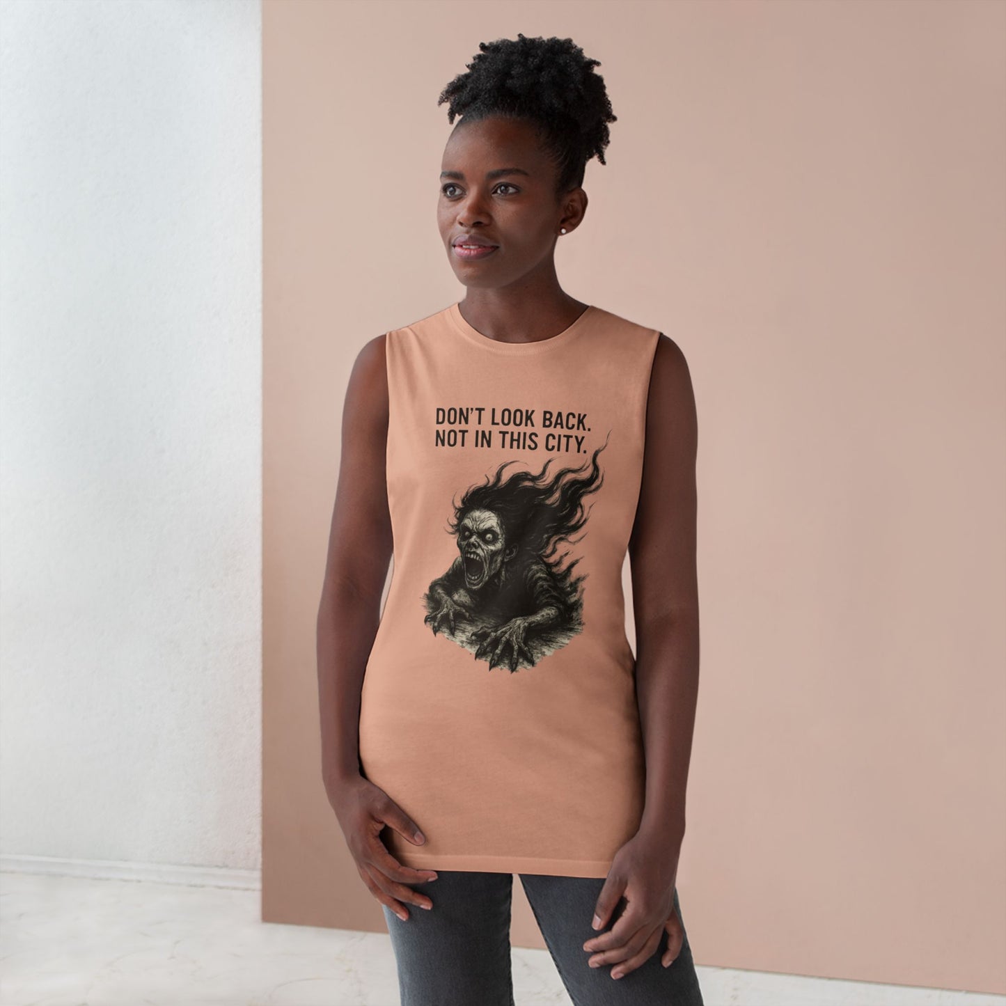 Chilling Unisex Barnard Tank - Horror Fan Gift, Graphic Tank Top, Casual Summer Wear, Spooky Apparel, Unisex Streetwear