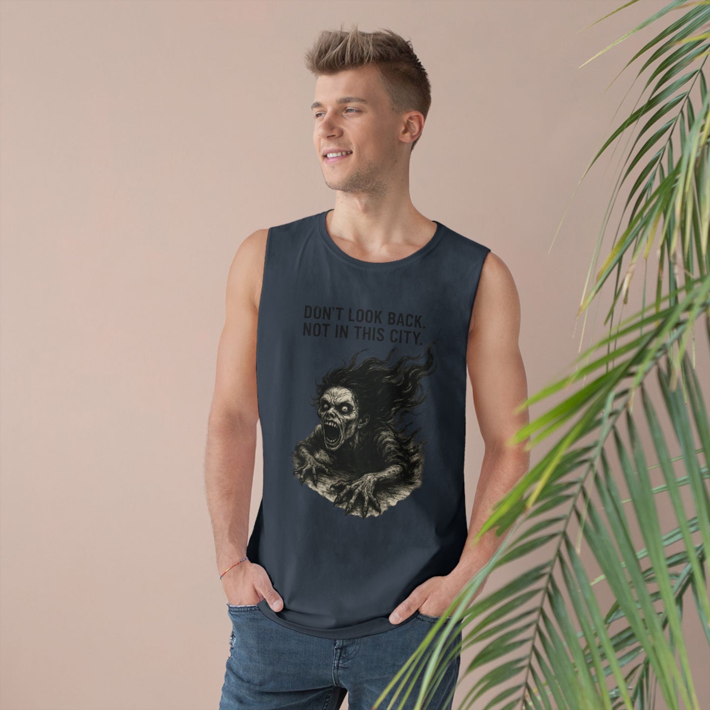 Chilling Unisex Barnard Tank - Horror Fan Gift, Graphic Tank Top, Casual Summer Wear, Spooky Apparel, Unisex Streetwear