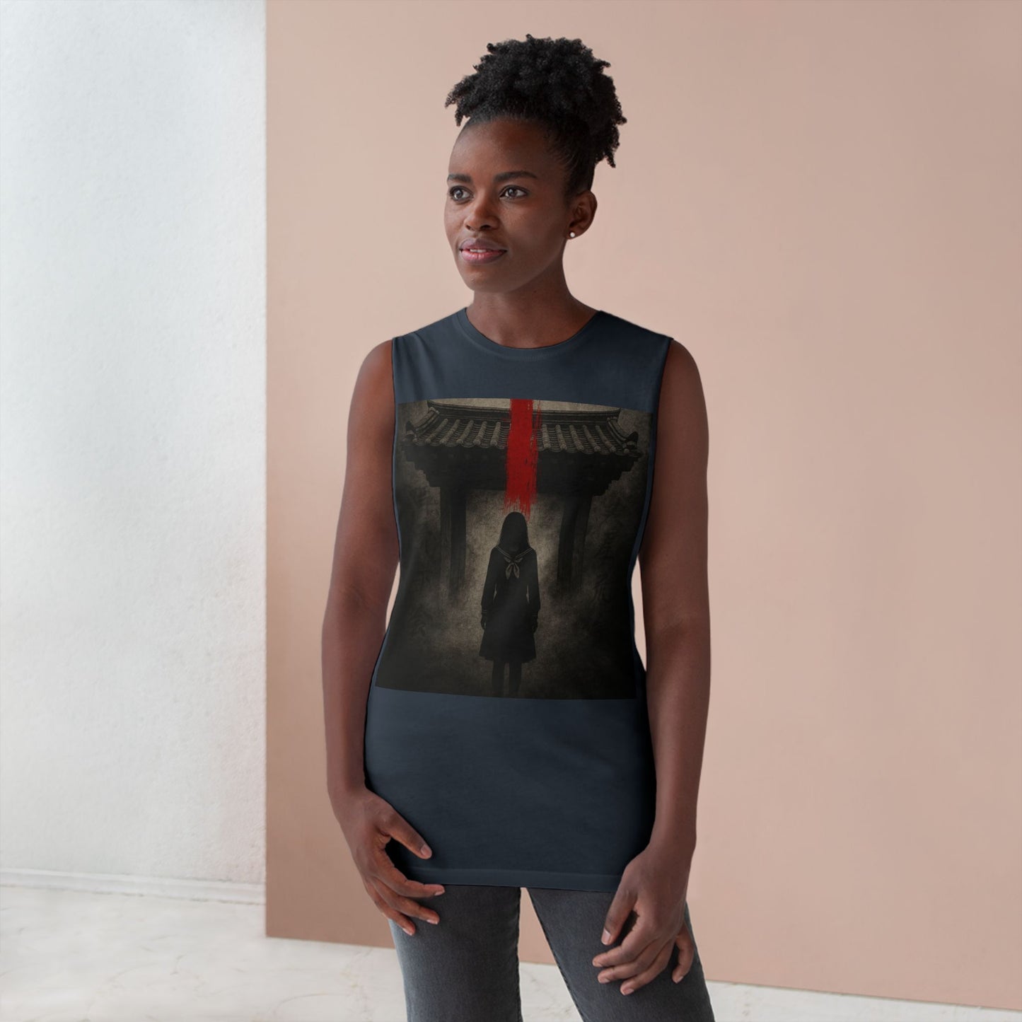 Tank Top - Hanok Haunting Unisex Tank Inspired by Traditional Korean Houses and Whispering Corridors Series