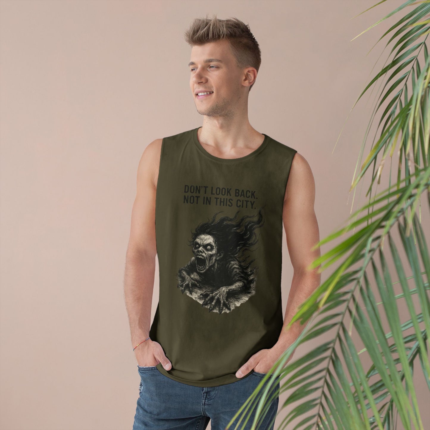 Chilling Unisex Barnard Tank - Horror Fan Gift, Graphic Tank Top, Casual Summer Wear, Spooky Apparel, Unisex Streetwear