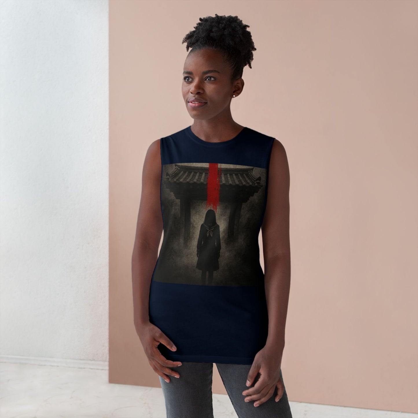 Tank Top - Hanok Haunting Unisex Tank Inspired by Traditional Korean Houses and Whispering Corridors Series