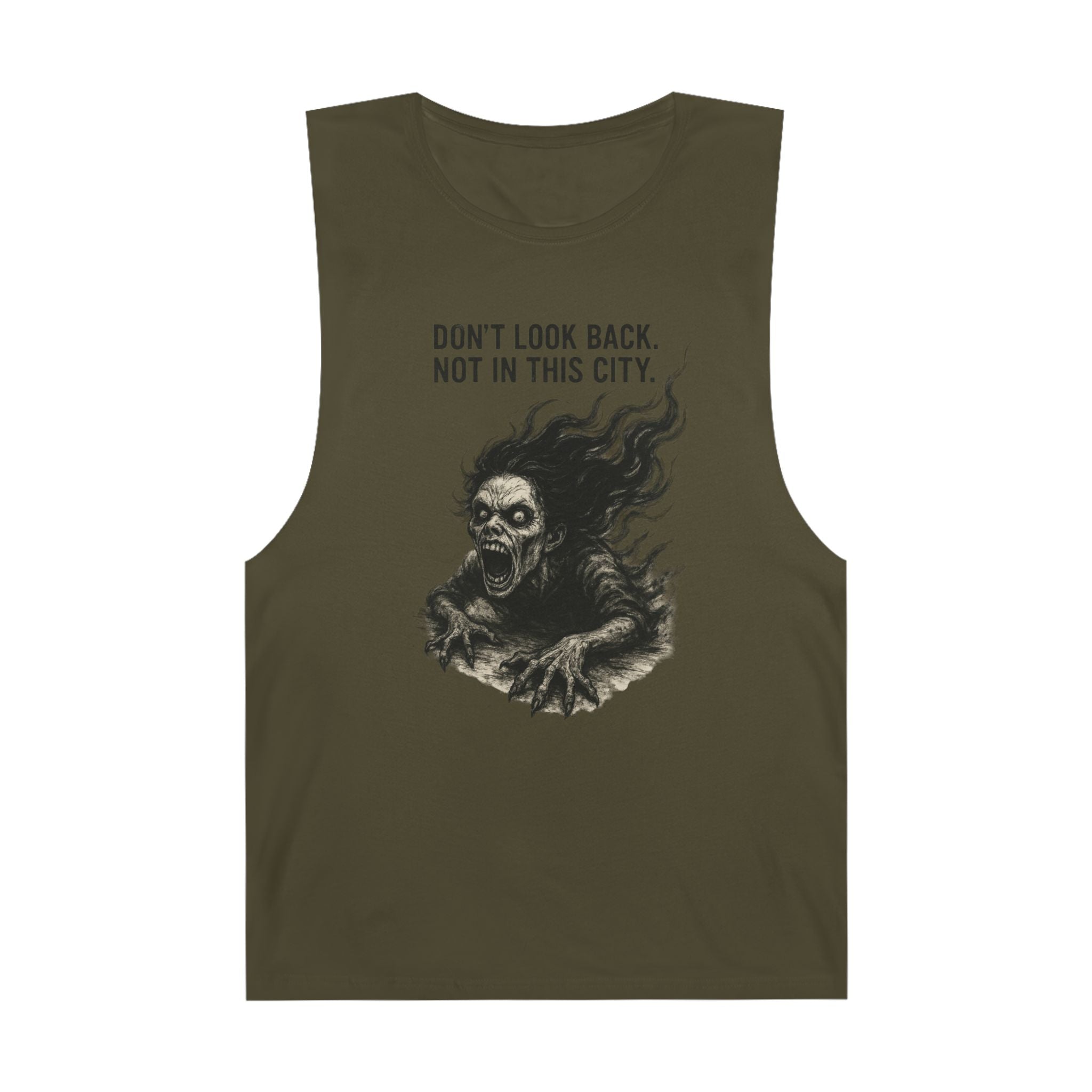 Chilling Unisex Barnard Tank - Horror Fan Gift, Graphic Tank Top, Casual Summer Wear, Spooky Apparel, Unisex Streetwear
