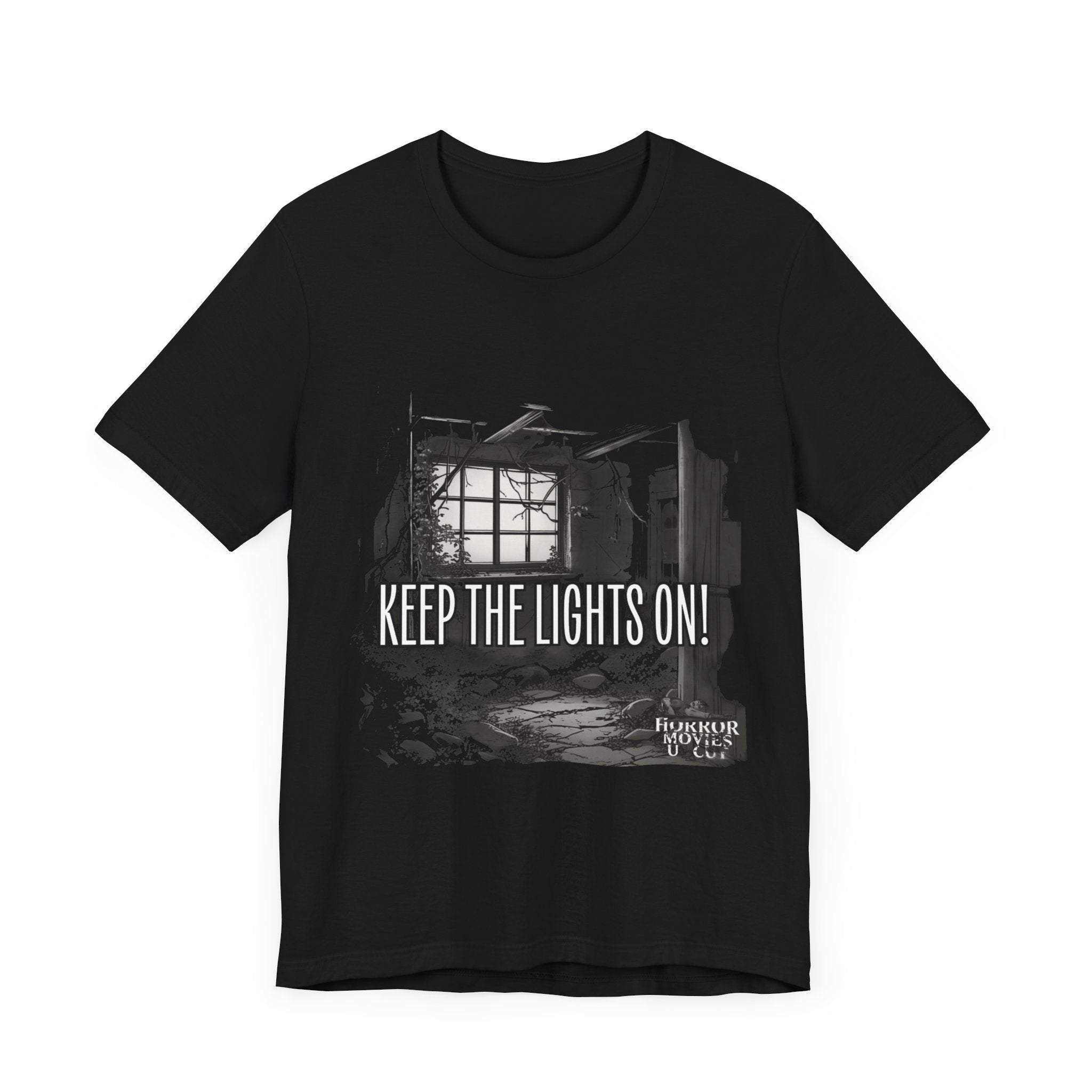 Horror Podcast Tee - Keep The Lights On