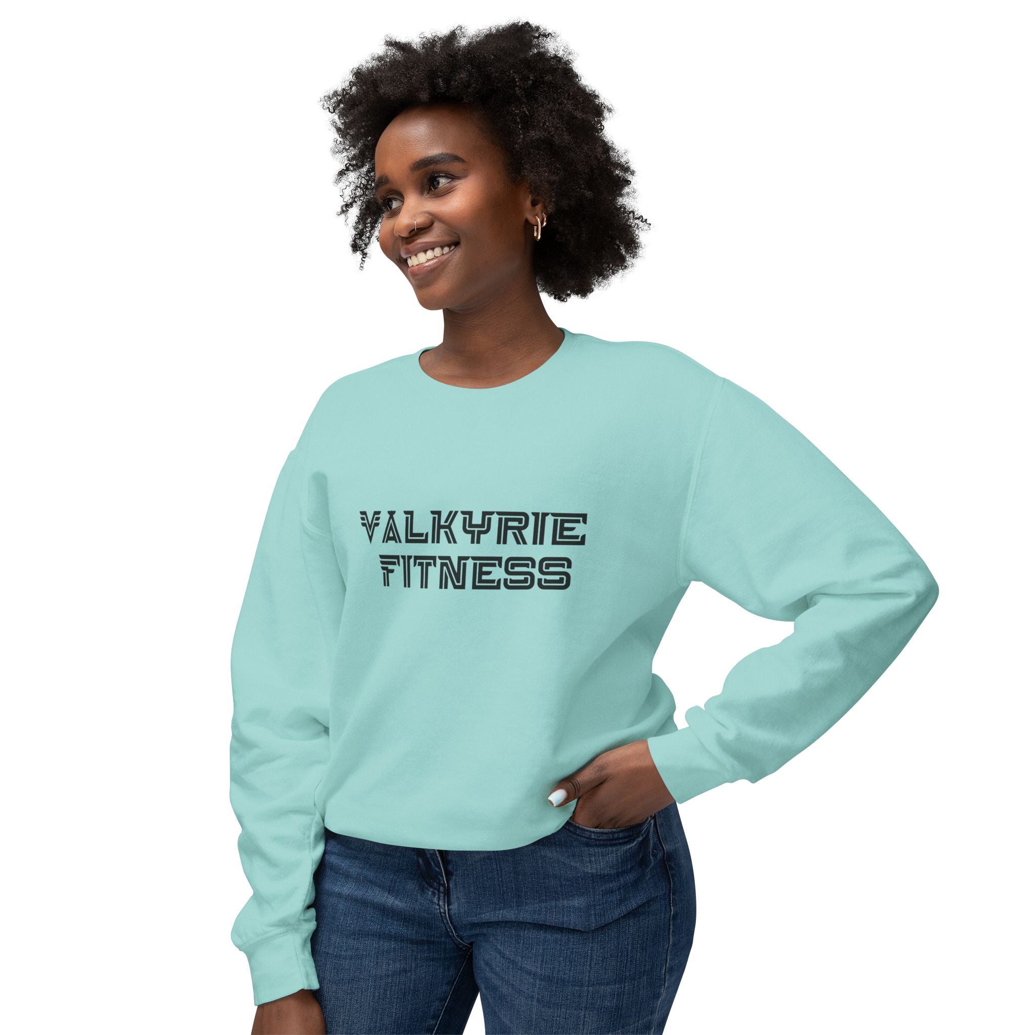 Valkyrie Fitness Unisex Crewneck Sweatshirt - Lightweight Gym Apparel