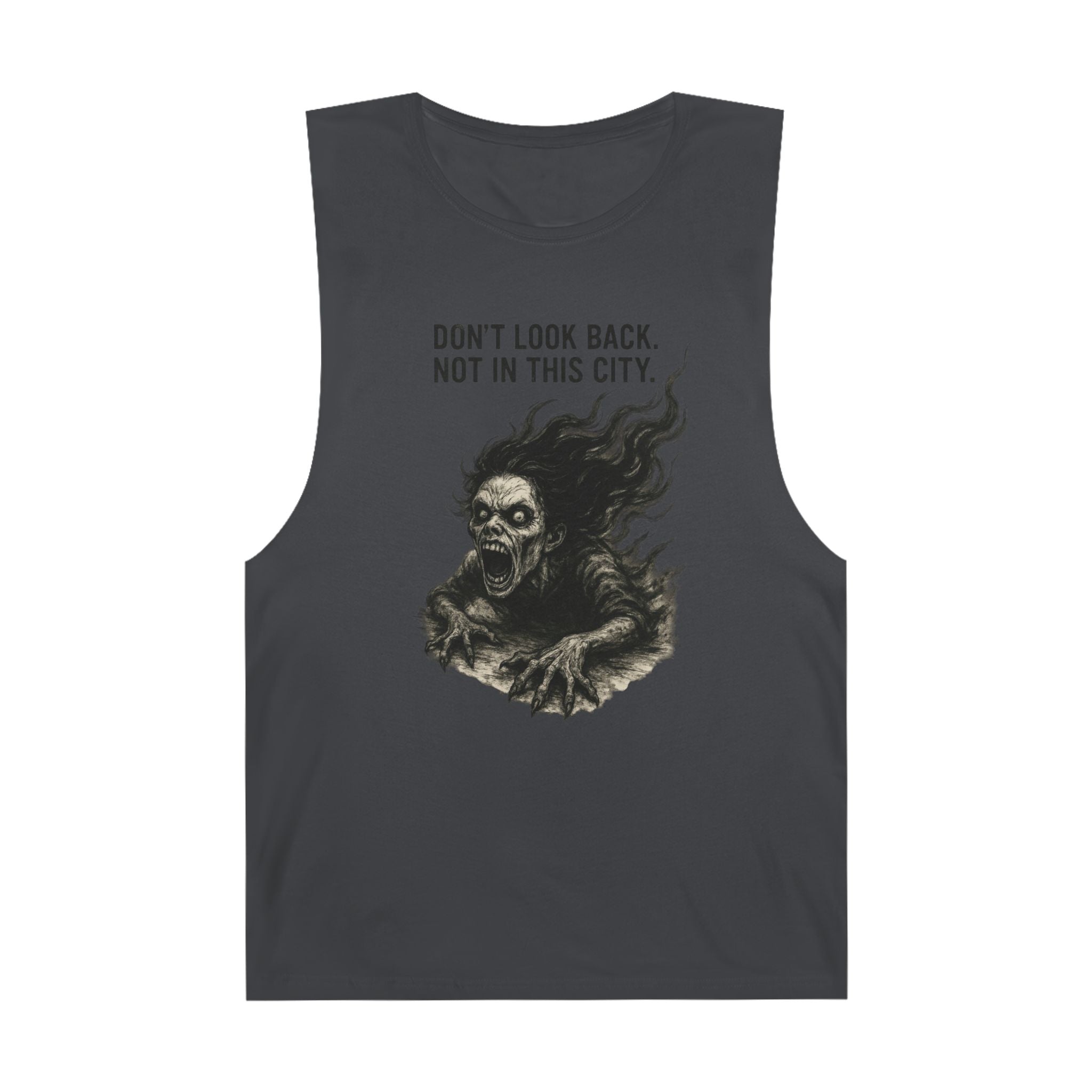 Chilling Unisex Barnard Tank - Horror Fan Gift, Graphic Tank Top, Casual Summer Wear, Spooky Apparel, Unisex Streetwear