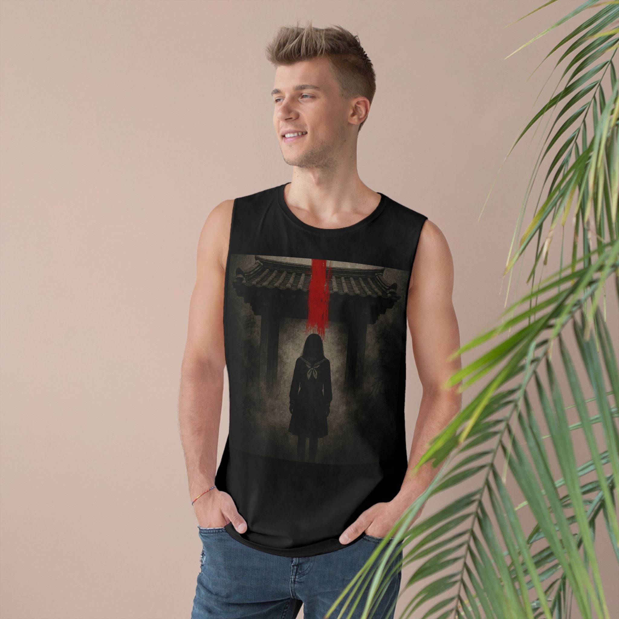 Tank Top - Hanok Haunting Unisex Tank Inspired by Traditional Korean Houses and Whispering Corridors Series