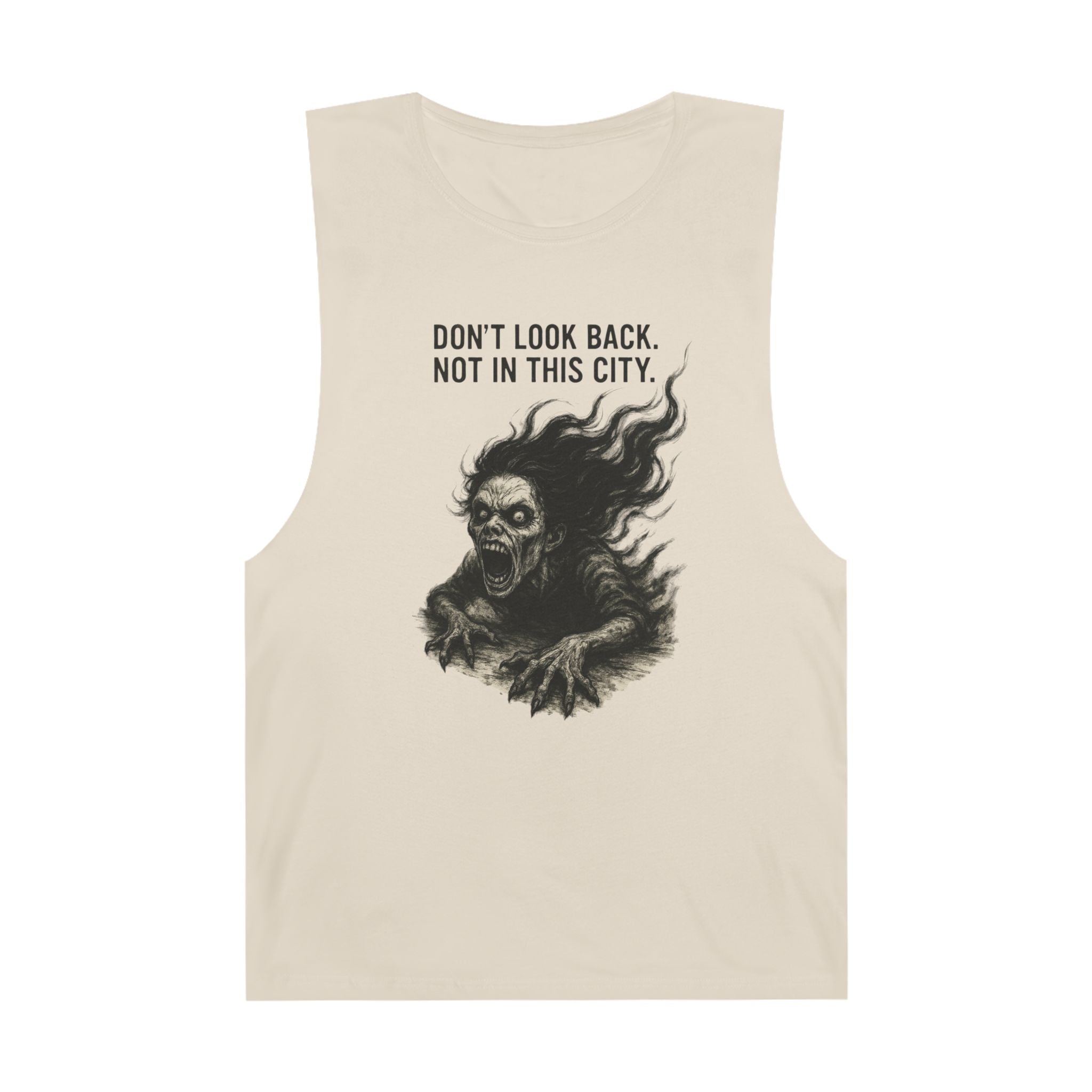 Chilling Unisex Barnard Tank - Horror Fan Gift, Graphic Tank Top, Casual Summer Wear, Spooky Apparel, Unisex Streetwear
