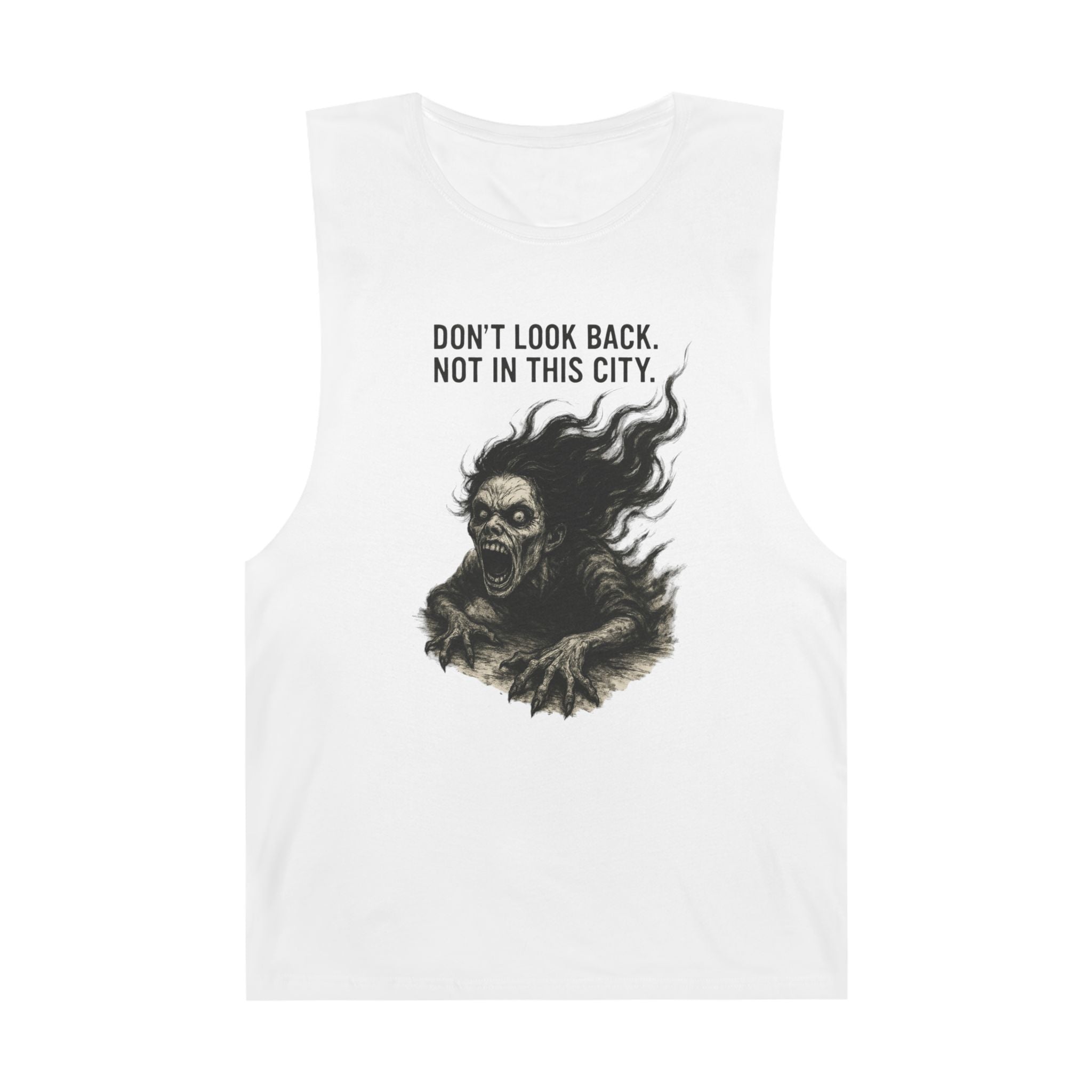 Chilling Unisex Barnard Tank - Horror Fan Gift, Graphic Tank Top, Casual Summer Wear, Spooky Apparel, Unisex Streetwear