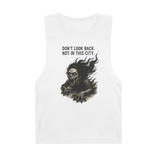 Chilling Unisex Barnard Tank - Horror Fan Gift, Graphic Tank Top, Casual Summer Wear, Spooky Apparel, Unisex Streetwear