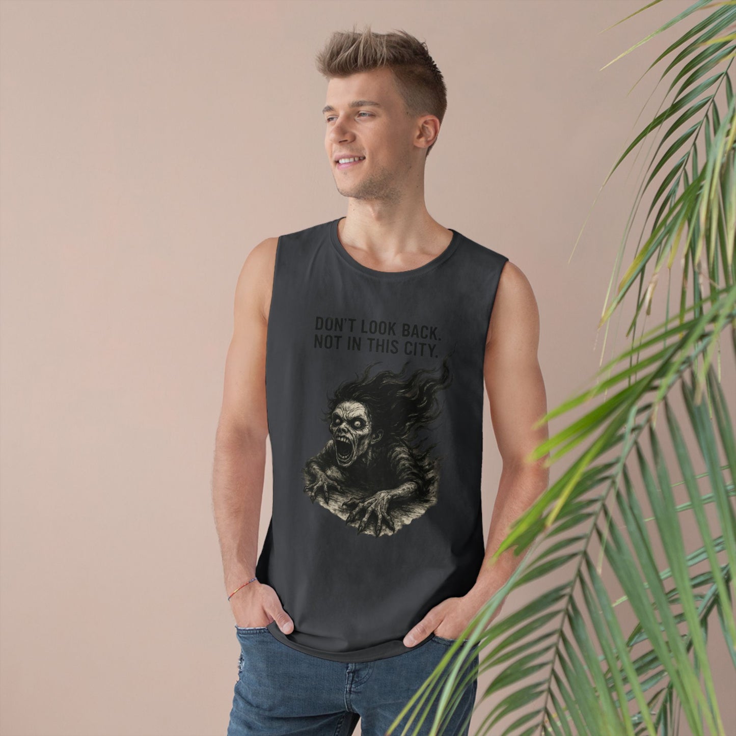 Chilling Unisex Barnard Tank - Horror Fan Gift, Graphic Tank Top, Casual Summer Wear, Spooky Apparel, Unisex Streetwear
