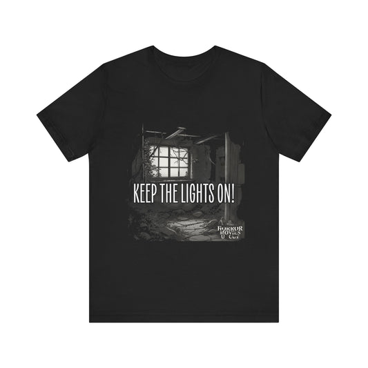 Horror Podcast Tee - Keep The Lights On
