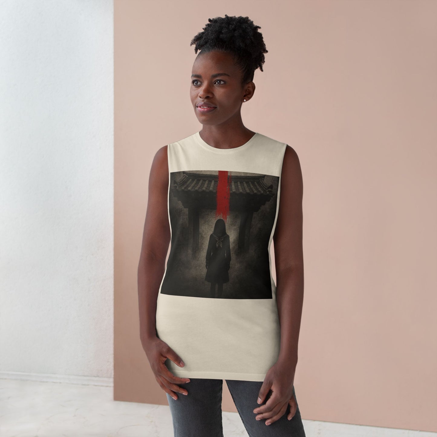 Tank Top - Hanok Haunting Unisex Tank Inspired by Traditional Korean Houses and Whispering Corridors Series